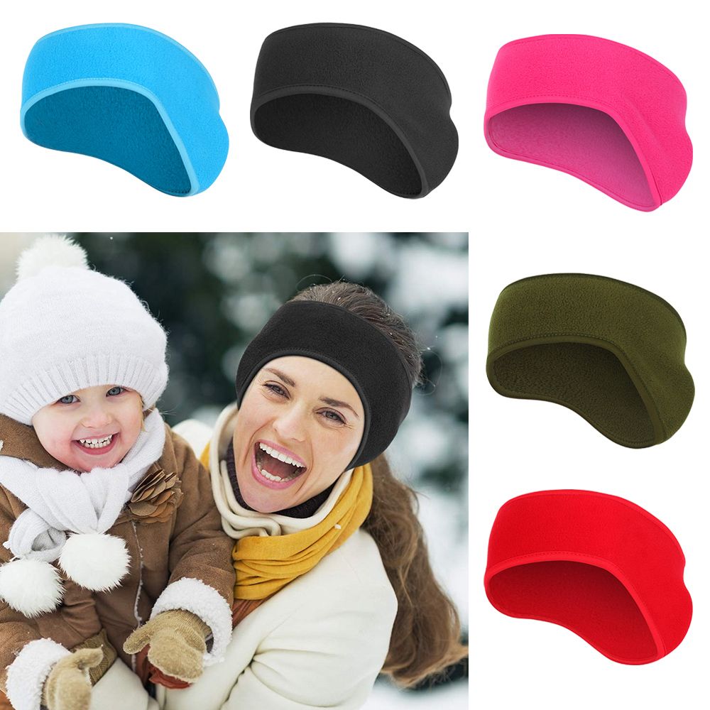 Winter Headband Fleece - ผ้าโพกศีรษะ 1 ชิ้น ผ้าฟลีซปิดหูสำหรับผู้หญิงและเด็กผู้หญิง ที่ปิดหู ที่คาดผมกันหนาว