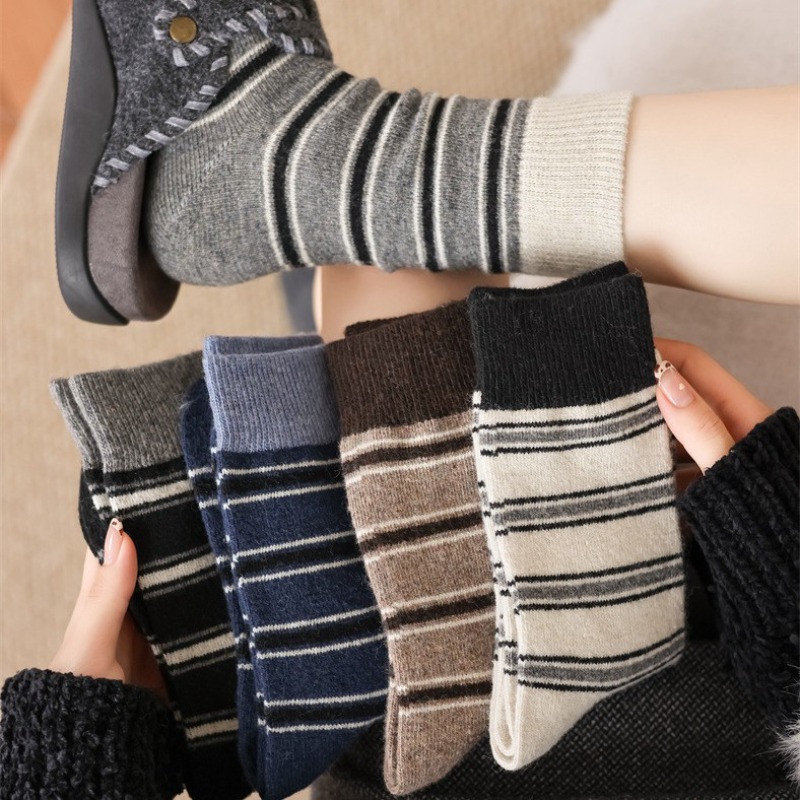 ถุงเท้าลายทางสไตล์ญี่ปุ่นสำหรั - Thermal Sock Wool บทวิจารณ์และราคา